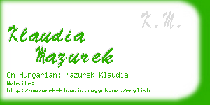 klaudia mazurek business card